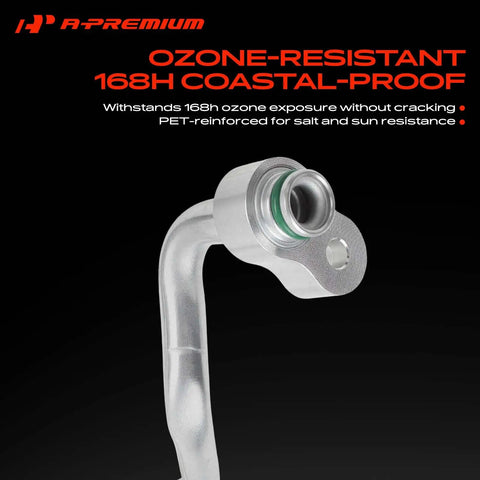 Premium AC Discharge Line Hose Assembly For Honda CRV EXLX And LX Variants 2007 To 2011 close-up view of ozone-resistant design