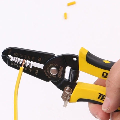 Two Piece Wire Stripping Tool Set For 10 To 22 AWG And 22 To 30 AWG Solid And Stranded Wires With Precision Stripping Holes Easy Read