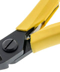 Square Cutter With Oval Head Flush 8161 for precise clean cuts in metal and wood, shown with ergonomic yellow grips.