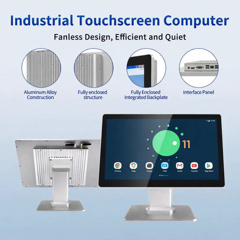 15.6 Inch Android 11 Touchscreen All In One Display With RK3568 Quad Core Processor 4GB RAM 32GB ROM Built In Speakers Smart Board