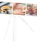 Clear tubing for hearing aids, showcasing two flexible tubes for ear fitting and easy adjustments.