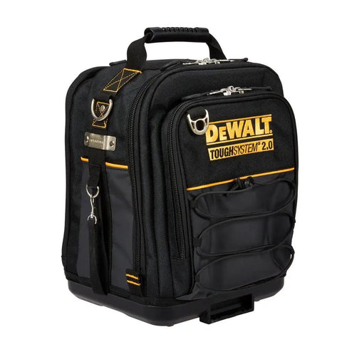 ToughSystem Two Point Zero Compact Tool Bag With Over 25 Pockets Double Sided Access Front Bungee Cord Waterproof Base