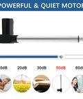 Powerful & Quiet 40 Inch Long Stroke 12V Linear Actuator 1320 Lbs Beefy Heavy Duty Electric Actuator With Mounting Brackets