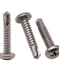 50 Pack 12 X 1 Inch Pan Head Self Drilling Screws For Metal Heavy Duty Phillips Drive Tek Screws 410 Stainless Steel Full Thread
