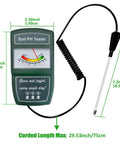 Handheld Soil Moisture Meter With Long Probe No Bend Readout Easy Hygrometer For Garden Lovers Quick Plant Care Soil Tester For Home Garden Or Farm Large Display Accurate Readings On The Go, 7.2-inch probe