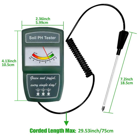 Handheld Soil Moisture Meter With Long Probe No Bend Readout Easy Hygrometer For Garden Lovers Quick Plant Care Soil Tester For Home Garden Or Farm Large Display Accurate Readings On The Go, 7.2-inch probe
