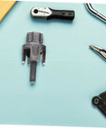 Kichouse 3-Piece PVC Pipe Threading Kit with internal thread cutter tool on a light background for easy plumbing work.
