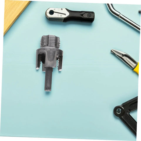 Kichouse 3-Piece PVC Pipe Threading Kit with internal thread cutter tool on a light background for easy plumbing work.