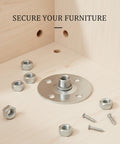 Heavy Duty Metal Furniture Connector Plate With Nuts for Sofa Cabinet and Chair Joints No Wobble Fix Rock Solid Reinforcement Bracket