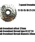 Seven Speed E Bike Freewheel For Conversion And City Cruising With 11 28T And 11 34T Options Chromoly Steel Nickel Plated