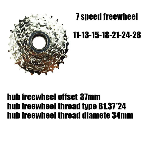 Seven Speed E Bike Freewheel For Conversion And City Cruising With 11 28T And 11 34T Options Chromoly Steel Nickel Plated