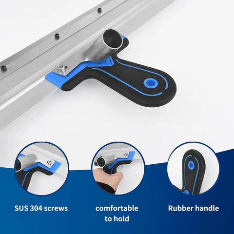 Self Leveling Cement Tool Kit With Spike Roller For Self Leveling Floors handle detail with rubber grip and SUS 304 screws