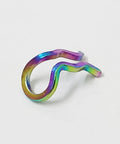 Built Tough Titanium Alloy Bicycle Caliper Screws And Disc Brake Pad Bolts With Clips M4X26mm rainbow colored clip detail on white background