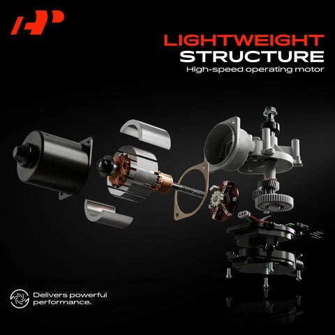 Exploded view of Front Windshield Wiper Motor For Chevy Spark 2013 Through 2016 showcasing lightweight structure.