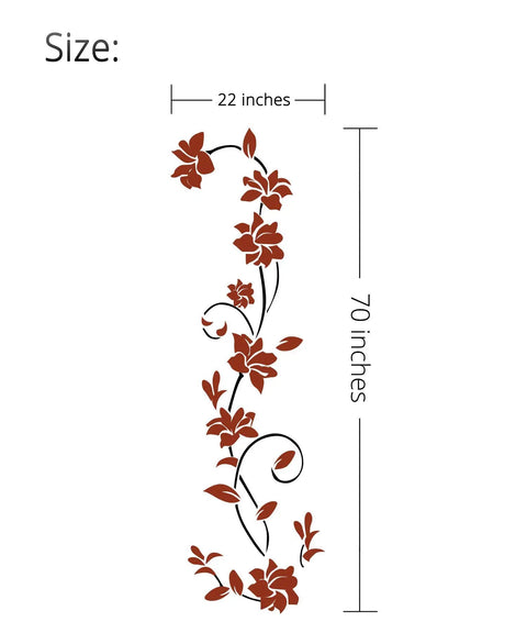 3D Rattan Flower Wall Murals For Living Room And Bedroom Backdrop TV Background Decor Decal with size 70 by 22 inches