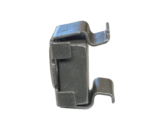 Heavy Duty 10-32 Cage Nuts 25 Pack Black Oxide Snap-In Server Rack Hardware side view of beefy steel fastener