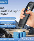 Person holding Portable Handheld Spot Welder With 2 In 1 Welding Pen Ultra Lightweight 155g One Hand Use Auto And Manual Modes