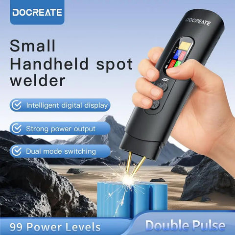 Person holding Portable Handheld Spot Welder With 2 In 1 Welding Pen Ultra Lightweight 155g One Hand Use Auto And Manual Modes
