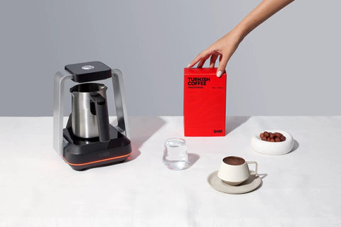 Turkish Coffee Maker Electric With Open Form Design for Watching Foam Rise and Savoring Aroma SandBrew Technology Black