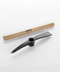 Beefy Heavy Duty Pickaxe With Beech Wood Handle For Demolition And Construction, Forged Carbon Steel Head, disassembled view