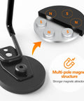 Close-up of Heavy Duty Magnetic Hooks Set Of 3 For Garage And Workshop Industrial Grade Hangers, showing rubber-coated hook and magnet details.