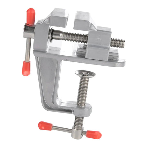 Side view of Mini Bench Vise for Jewelry Making and DIY Repairs, Sturdy Metal Clamp with 36mm Opening