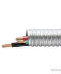 Three Eighths Inch Galvanized Steel Flexible Conduit 25 Foot Roll for Tight Spaces Easy Wire Pulling Smooth Interior