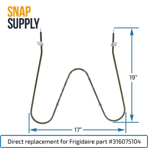 Oven Bake Element Replacement For Electrolux, Frigidaire, Gibson, Kelvinator, And Westinghouse, 17x19 inch, model 316075104.
