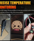 Beefed Up Outside Ambient Air Temperature Sensor With Connector Pigtail Plug Replaces 65816905133 And 65816905050 For BMW, black plastic