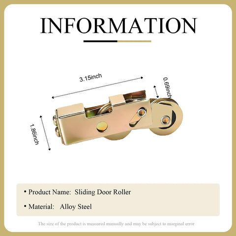 2 Pcs Sliding Door Rollers Replacement Set With Steel Ball Bearing Wheels Heavy Duty Tandem Roller For Patio Doors