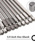 Tough As Nails Extra Long Torx Magnetic Screwdriver Bit Set forged from premium S2 alloy steel with a 1/4 inch hex shank.