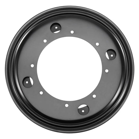 Heavy Duty 9 Inch Lazy Susan Hardware Offering Dead Smooth Ball Bearing Spin, Rock Solid Black Turntable Base view top