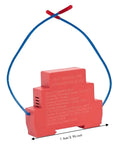 Rock Solid Automatic Aerosol Fire Extinguisher With Advanced Heat Sensor And Quick Flame Detector Tech No Sweat Emergency Flame Control Can, red heat detection device with blue wire, 7.5cm size.