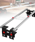 48-Inch Trimming And Planing Machine With Reinforced Rails, Precision Router Sled with 6061 aluminum track shown in workshop