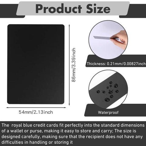 Engraving Aluminum Plates For CNC And Laser Crafting, Multipurpose Metal Sheets, size 86 x 54 x 0.21 mm, black matte finish