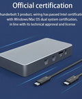 M2 NVMe Dual Disk SSD Hard Drive Enclosure USB 3.0 Type C Port Docking Station For Massive External Storage Up To 16TB with cables.