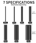 Heat Shrink Tubing Kit 150 Pcs With 3:1 Shrink Ratio Adhesive-Lined Marine Grade Black Wrap showing 7 size specifications