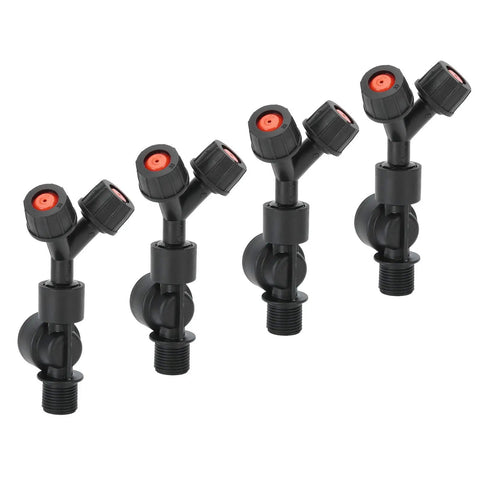 Sprayer Nozzle 0.7 Inch Thread Plastic Nozzle For Water Saving Irrigation And Spraying, Dual Drip Proof Design, Black