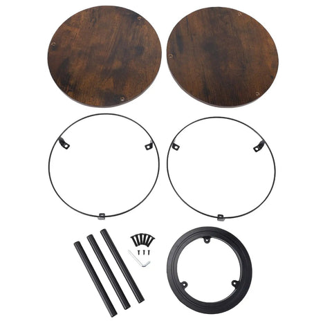 Parts for Two-Tier Lazy Susan Turntable Organizer For Cabinets And Pantries, 360 Degree Rotating Wood Kitchen Shelf Carousel