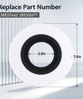 RV Toilet Seal Kit Replacement For Dometic Sealand VacuFlush Toilets 110 111 210 510 Upgraded Bowl Seal Without Drain Holes For Precise Fit No Shifting Easy Install Leak Free Flush, 7.0in 2.8in