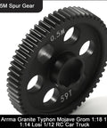 Beefed Up 0.5Mod Steel Spur Gear Main Gear CNC Machined Hardened Upgrade For Arrma Grom Series 59T steel gear