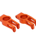 Beefed Up Aluminum Rear Wheel Hub Assembly Axle Knuckle Carrier For RC Car Orange Finish Heavy Duty Upgrade Machined Precision Replacement