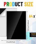 Ten Pack Magnetic Sheets With Adhesive Backing, 30 Mil Flexible Steel Vinyl Magnet Sheets product size and measurements