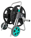 Garden Hose Reel Cart With Wheels For Outdoor Watering Holds Up To Eighty Feet Of Five Eighth Inch Hose Or One Hundred Feet
