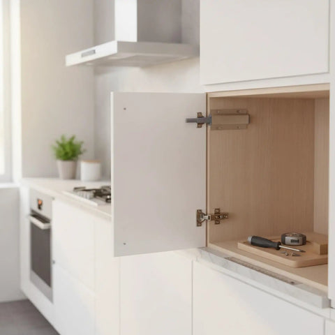 Push To Open Cabinet Latch Aluminum Alloy Handle Free Catch for sleek flush doors in modern kitchen cabinet interior