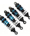 Beefed Up Aluminum Oil Filled RC Shocks 4 Piece Set For 1/12 1/14 1/16 Scale RC Cars with blue springs