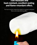Fire-resistant DIY Friendly Waterproof Sealant Mastic 6 Pack White Seal Putty tested with flame, showing durability.