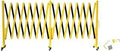 Expandable Metal Barricade 16 Foot Yellow And Black Mobile Safety Barrier Gate With Retractable Traffic Fence extended view