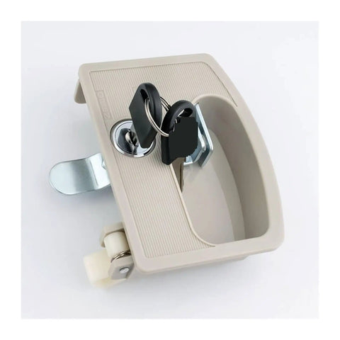 Cam Style Handle Lock Set For Metal Cabinets And Lockers Two Pack Built Tough With Durable Zinc Alloy For Real Security Fits Seven Eighths Inch
