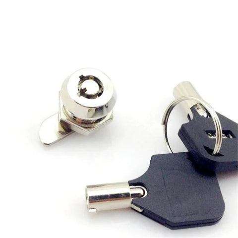 Mini Tubular Cam Lock Set For Light Boxes And Attendance Machines Zinc Alloy Lock With Two Keys And Nut